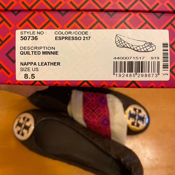 NIB Tory Burch Quilted Minnie Ballet Travel Flats - Picture 15 of 16